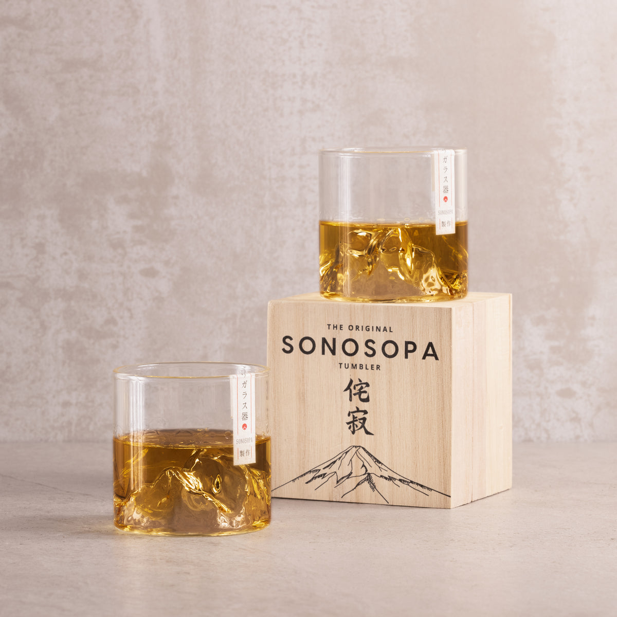 Fuji Japanese Whiskey Glass Gift Set Sonosopa