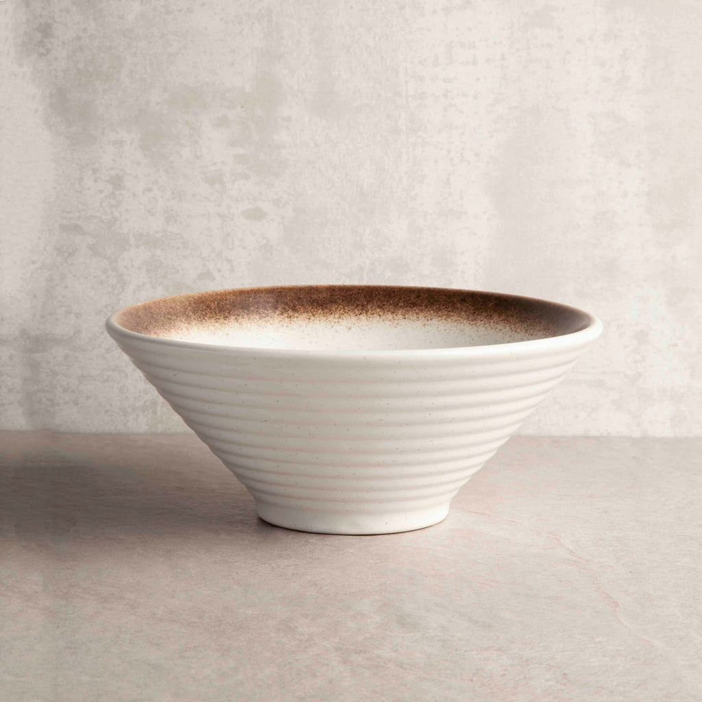 White ceramic Japanese ramen bowl