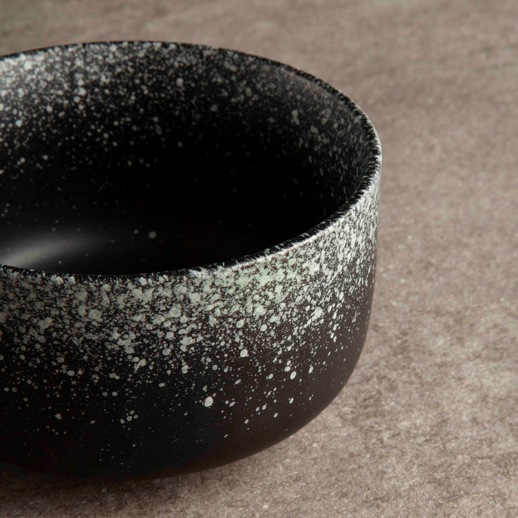 Black ceramic Japanese side bowl